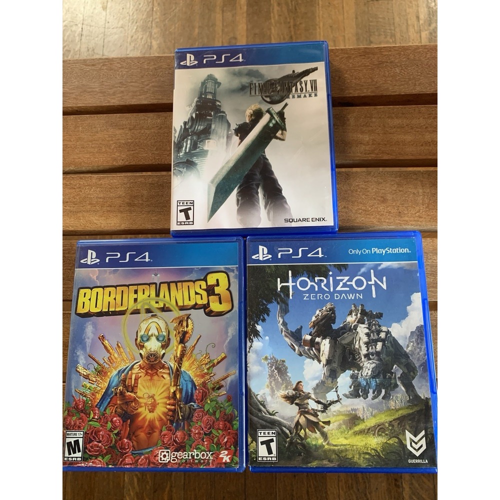 Sony PlayStation PS4 Game Lot - Final Fantasy 7 VII, Horizon, Borderlands 3 RPG